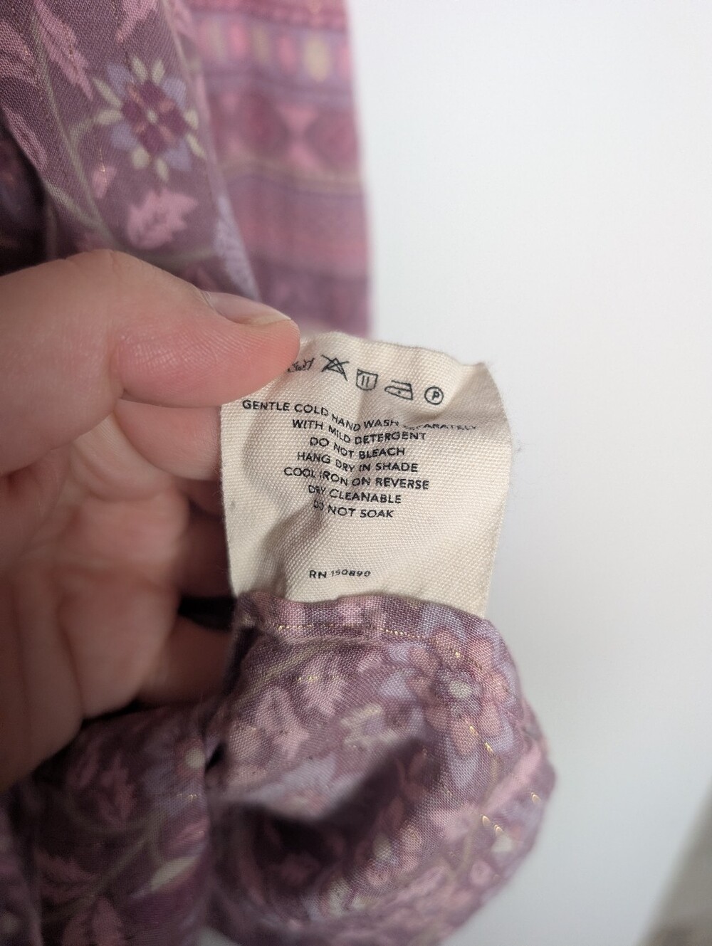 Spell & The Gypsy Collective Purple Floral Paisley Bohemian Blouse Size Large - Picture 7 of 10